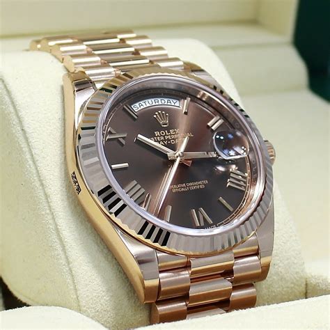 rolex daytona everose chocolate dial|rolex everose gold day date.